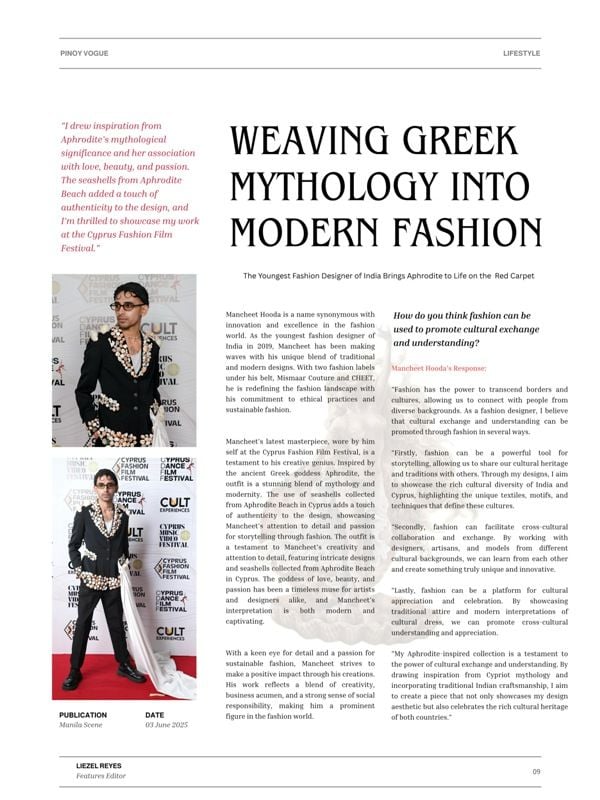 A still from Manila Scene Publication featuring Mancheet Hooda