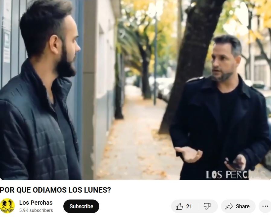 A still from a video uploaded on the YouTube channel 