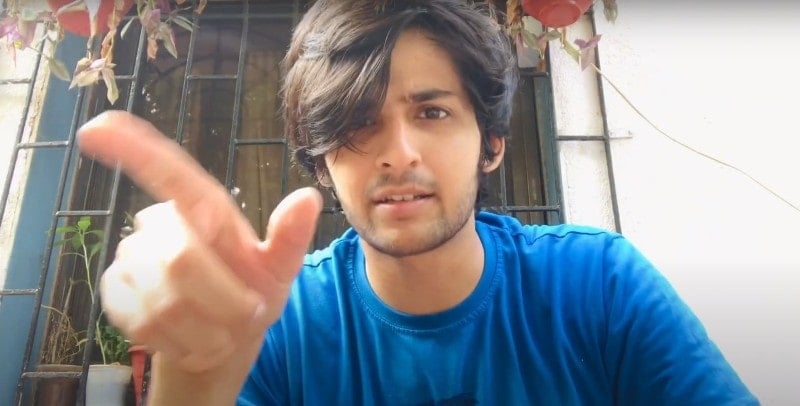 A still from his YouTube video, Pickup Lines and PJs