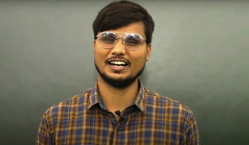 A still from his standup comedy act Janta Ka Vaccine Tender