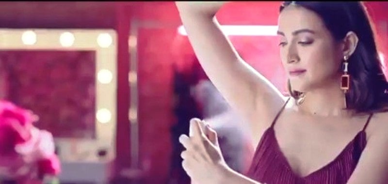 A still from the McNROE deodorant commercial