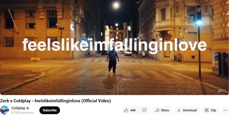 A still from the music video of the song 