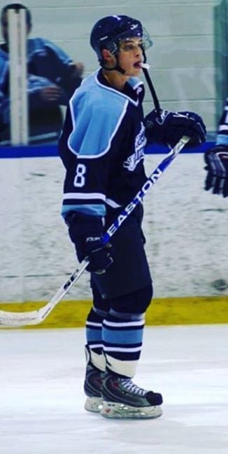 A still of Darren Mann playing ice hockey