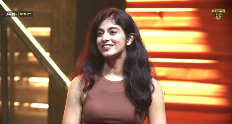 A still of Divya Satija from the reality TV series MTV Roadies (2025)