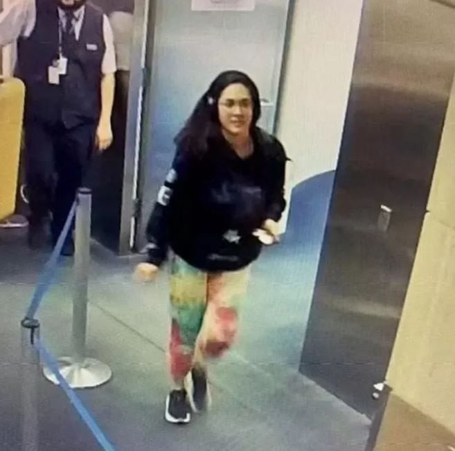 A still of Hannah Kobayashi captured from the surveillance footage in Los Angeles International Airport on 8 November 2024