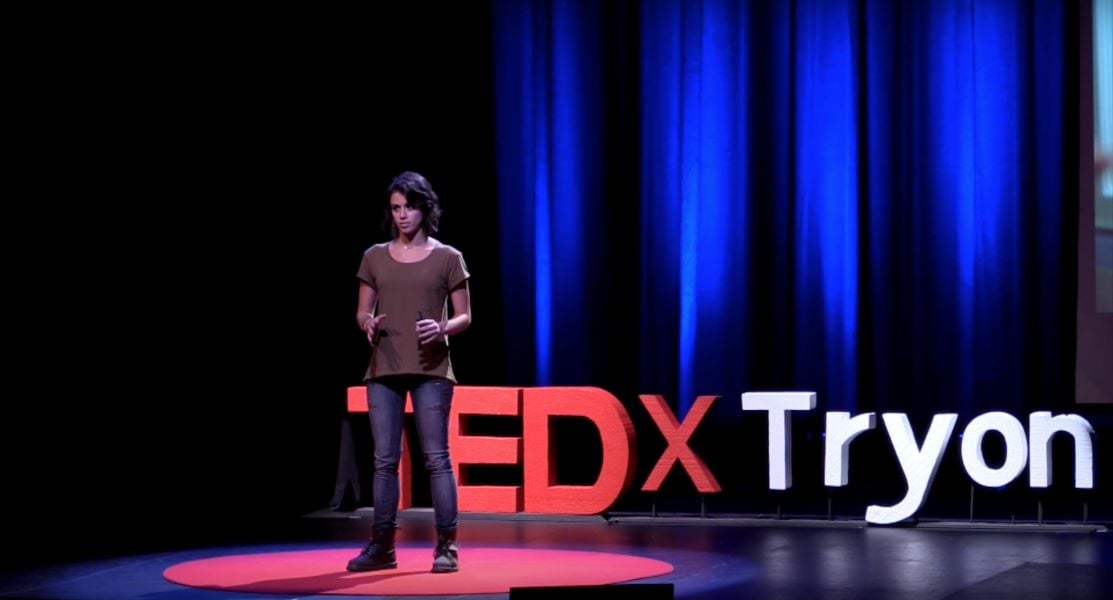 A still of Jenna Kanell from TEDx Tryon (2016)