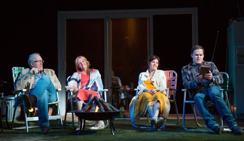 A still of Marisa Tomei (centre right) from the play The Realistic Joneses (2014)