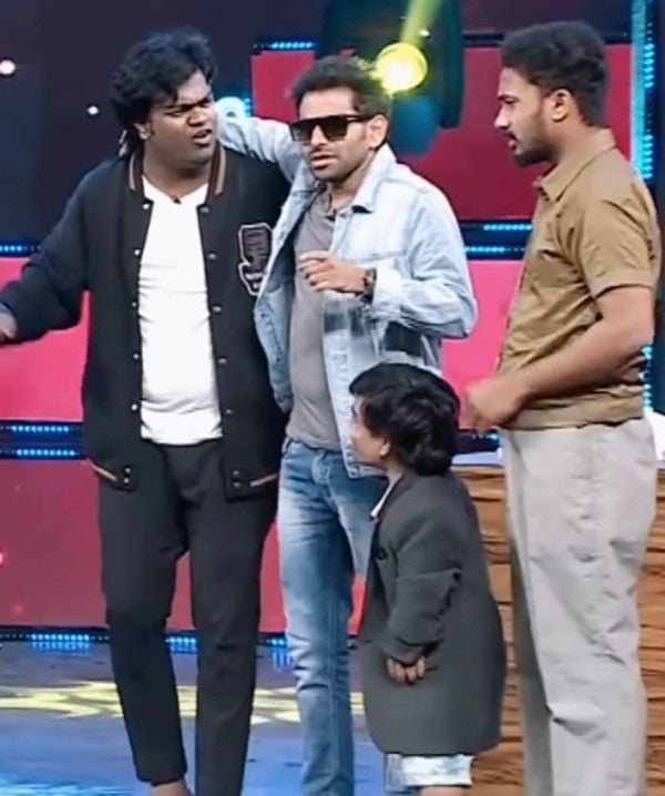 A still of Sadda M Hussain from the Telugu comedy reality TV show Jabardhast