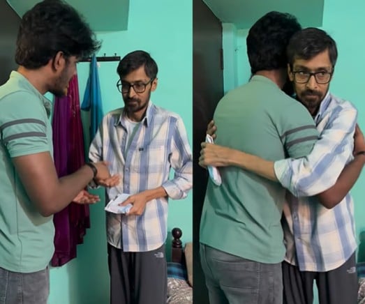 A viral picture of Abhinay Kinger with KPY Bala