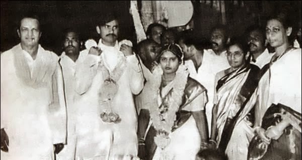 A wedding photo of N. Chandrababu Naidu