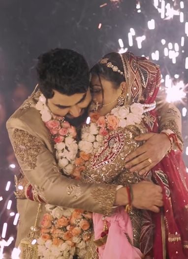 A wedding picture of Armaan and Payal