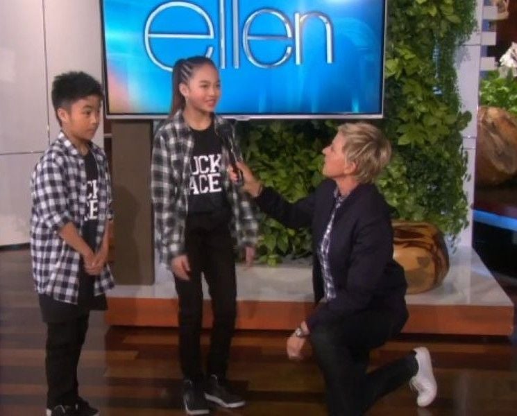 AC Bonifacio with her dance partner, Lucky Ancheta in a still from The Ellen DeGeneres Show