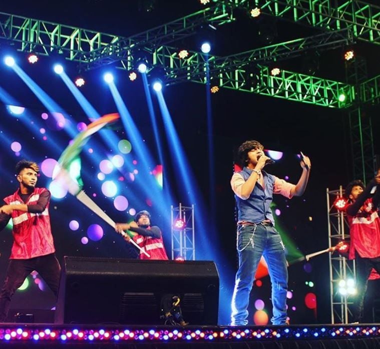 Aajeedh Khalique performing on stage