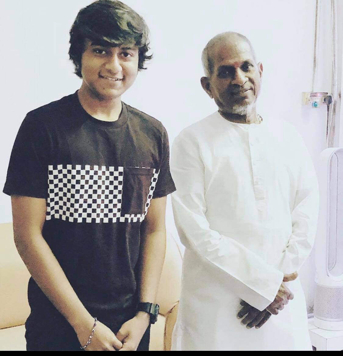 Aajeedh Khalique with his music guru