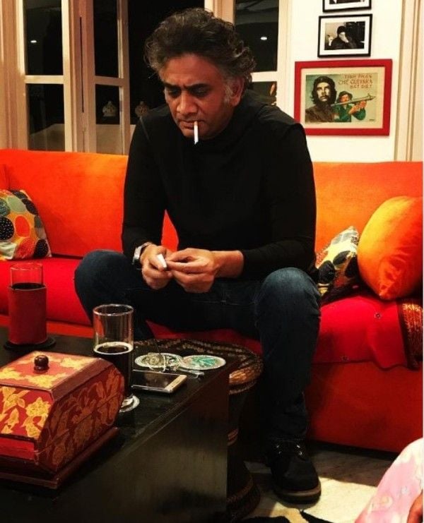 Aakar Patel drinking and smoking