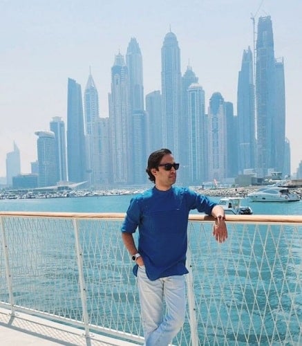 Aakash Dabhade during his vacation