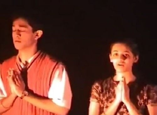 Aakash Dabhade performing in a play in his college