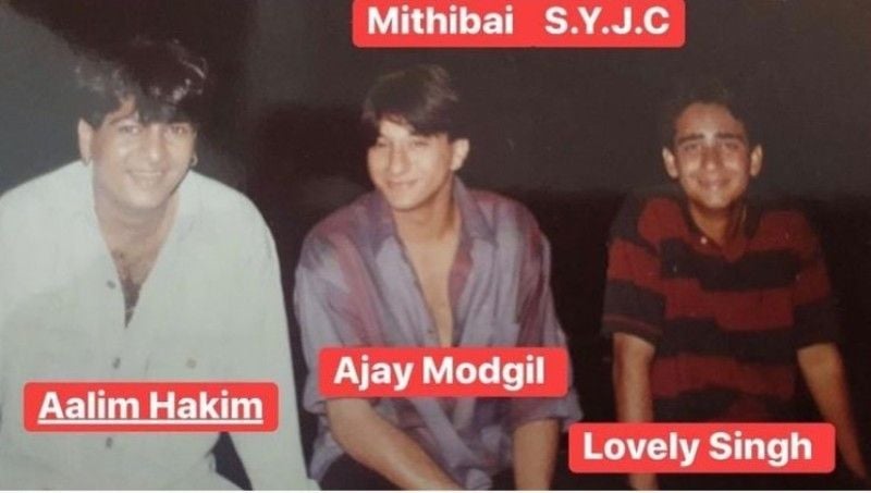 Aalim Hakim with his college friends who supported him