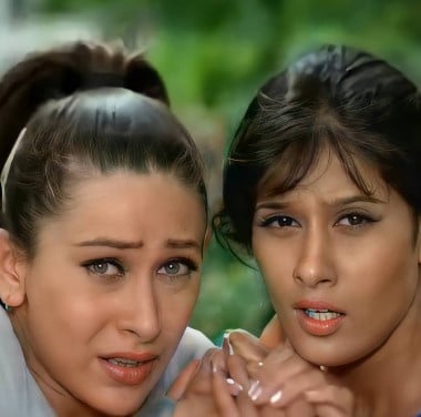 Aanandee Tripathi (right) with Karishma Kapoor in the film 