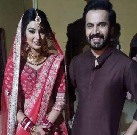 Aarchi Sachdeva on the sets of the television serial Swaran Ghar