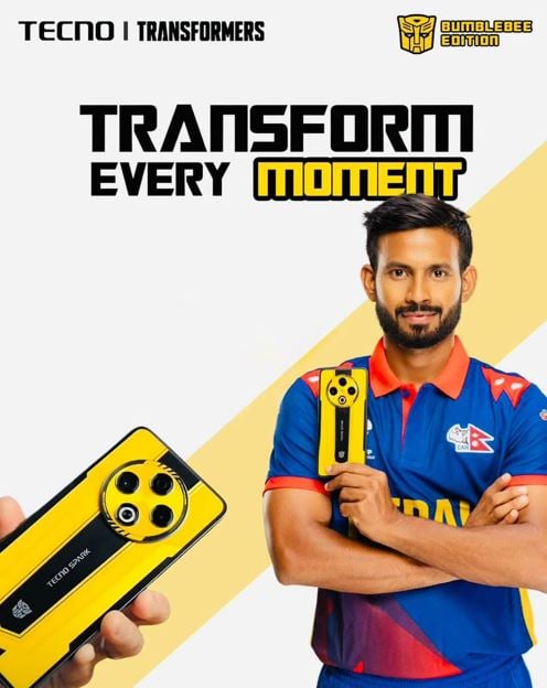 Aarif Sheikh during an advertisement of Tecno mobiles