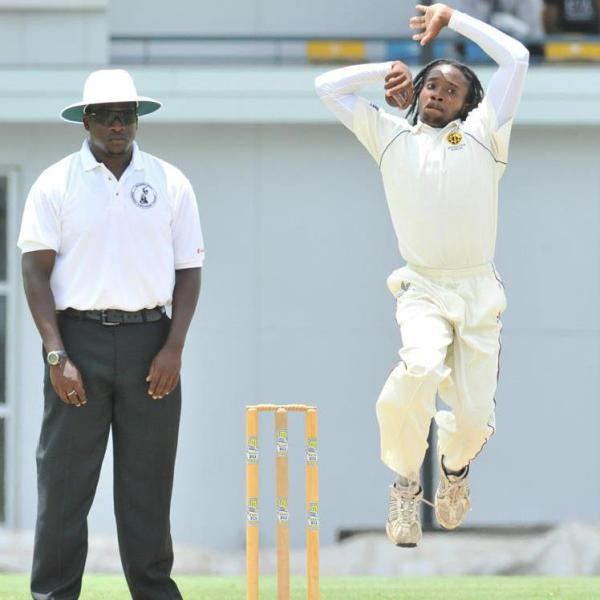 Aaron Jones playing for the Barbados Under-19 team