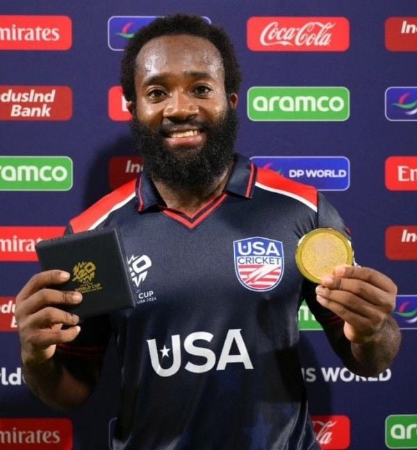 Aaron Jones with his 