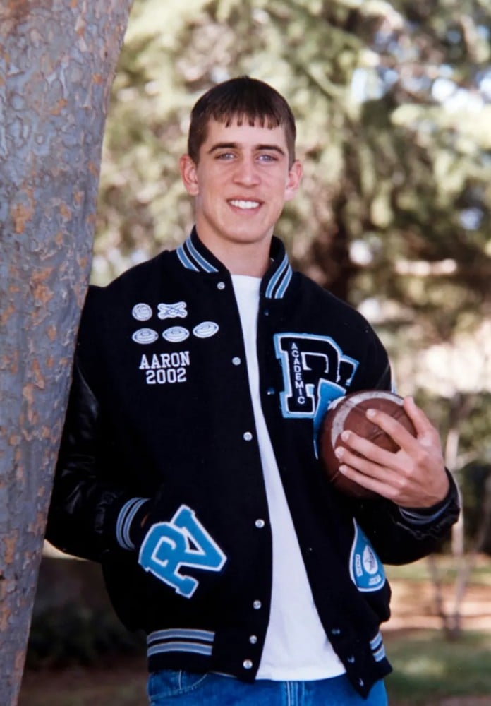 Aaron Rodgers, while he attended Pleasant Valley High School, Chico, California