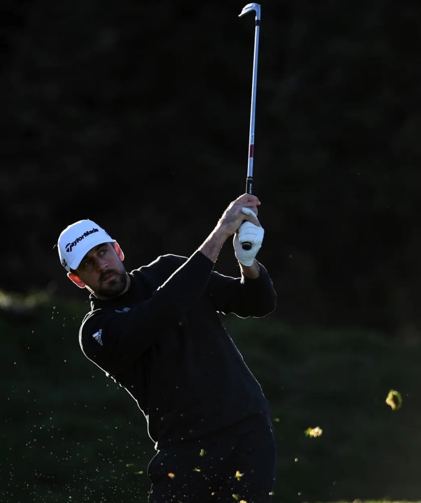 Aaron Rodgers, while playing golf