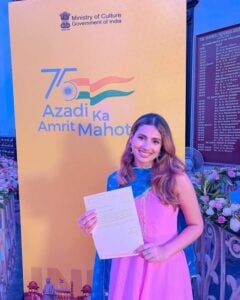 Aashna Hegde at an event organised by the Ministery of Culture in Mumbai