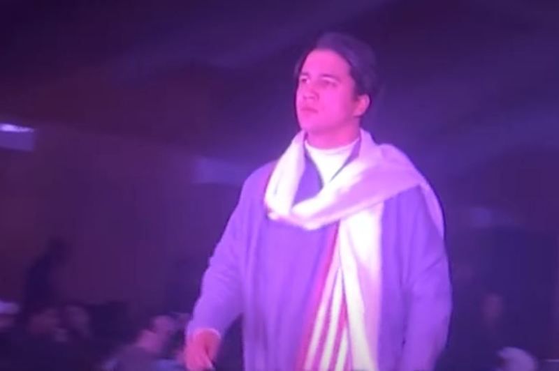 Aatif Bin Altaf during a fashion show