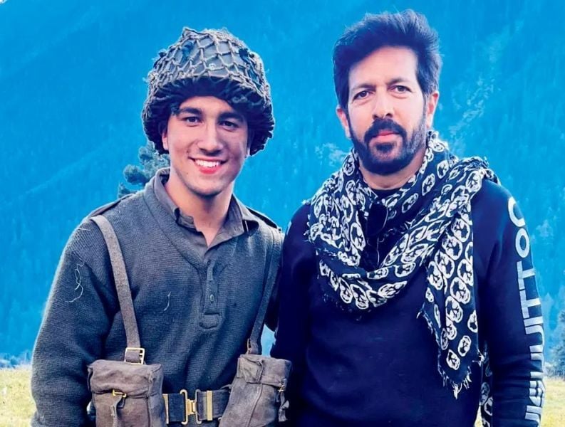 Aatif Bin Altaf with Kabir Khan during the shooting of the film