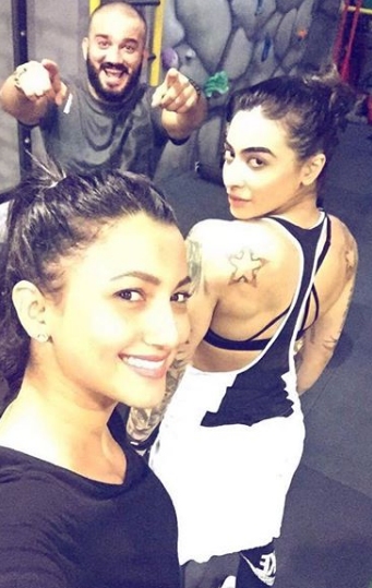 Gauahar Khan with VJ Bani