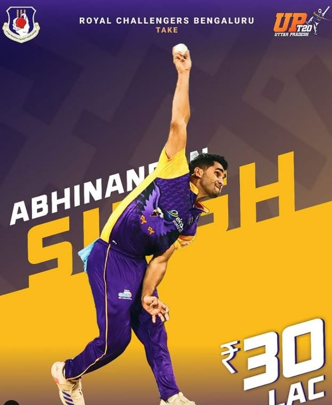 Abhinandan Singh as a teammate of Royal Challengers Bengaluru