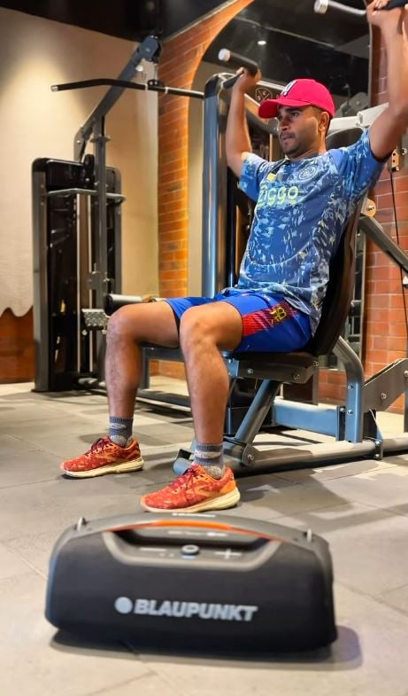 Abhinandan Singh during his workout session