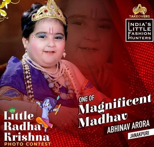 Abhinav Arora in Little Radha Krishna Photo Contest