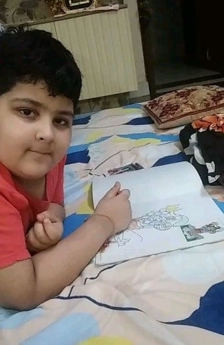 Abhinav Arora while drawing