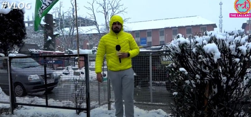 Abhinav Pandey in a still from the Kashmir Vlog for the YouTube channel of The Lallantop