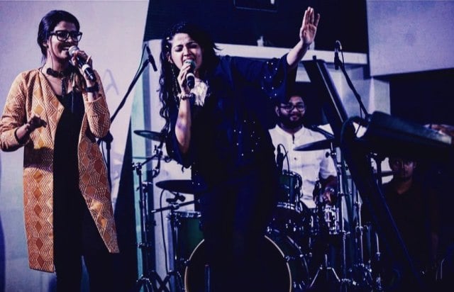 Abhirami Suresh during a stage show