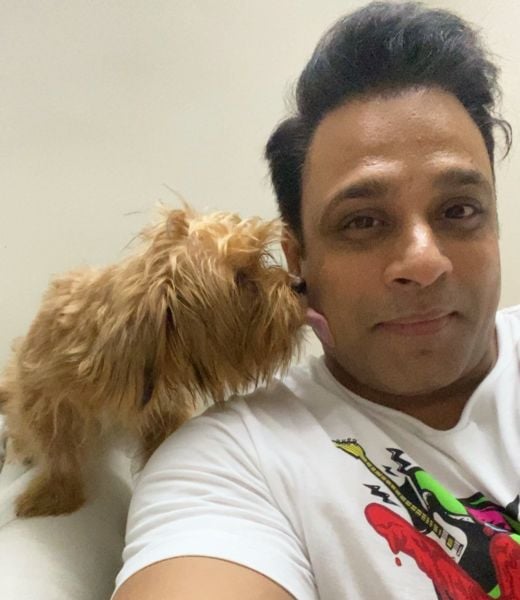 Abhishek Avasthi with his pet dog Toffee