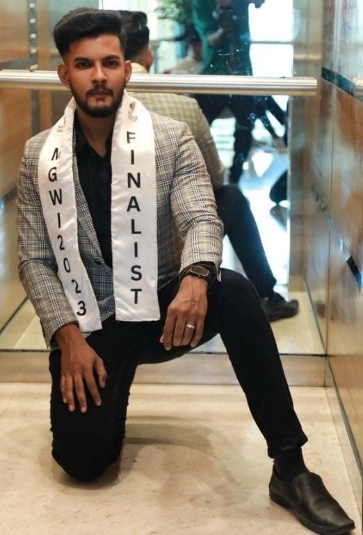 Abhishek Jayadeep during the Mr Gay World India 2023