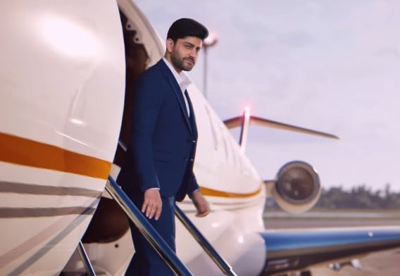 Abhishek Sharma in a still from the television serial Vasudha (2024)