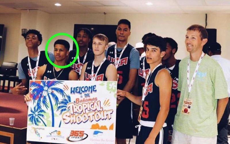 Ace Greene, along with his team, at the 2019 Bahamas Tropical Shootout