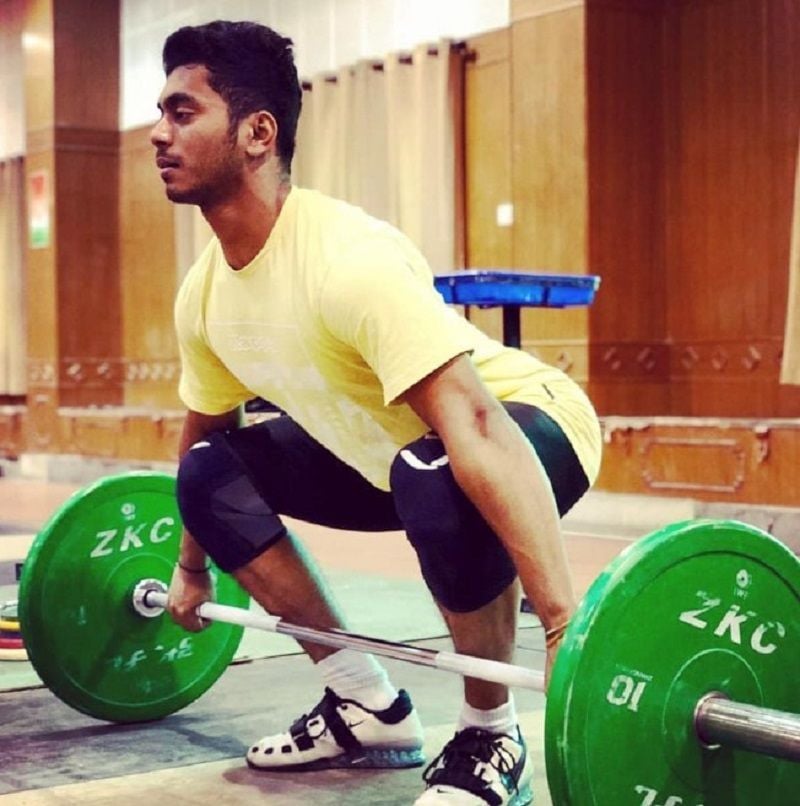 Achinta Sheuli during his practice session