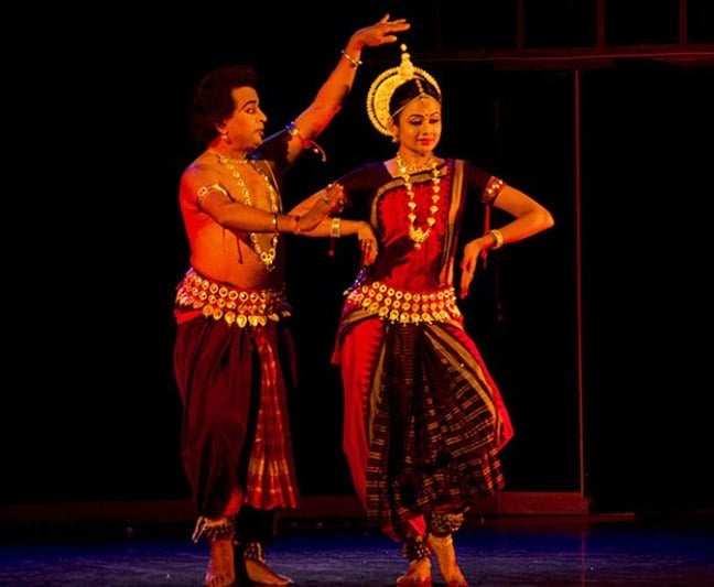 Actress Archita Sahu performing Odissi with her Guru Gajendra Panda at Debadhara - 2015, India Habitat Centre, New Delhi