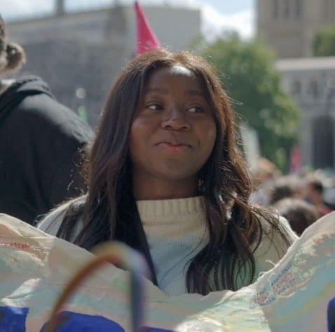 Adaeze Daze Aghaji while participating in a movement