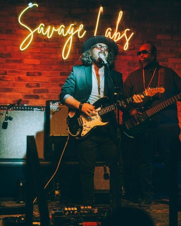 Adam David, while performing live at Savage Labs in Wynwood, Miami, Florida