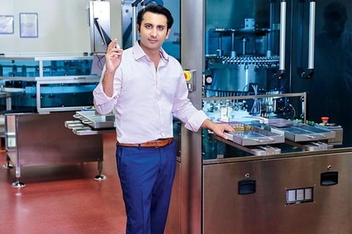 Adar Poonawalla at the Serum Institute of India lab