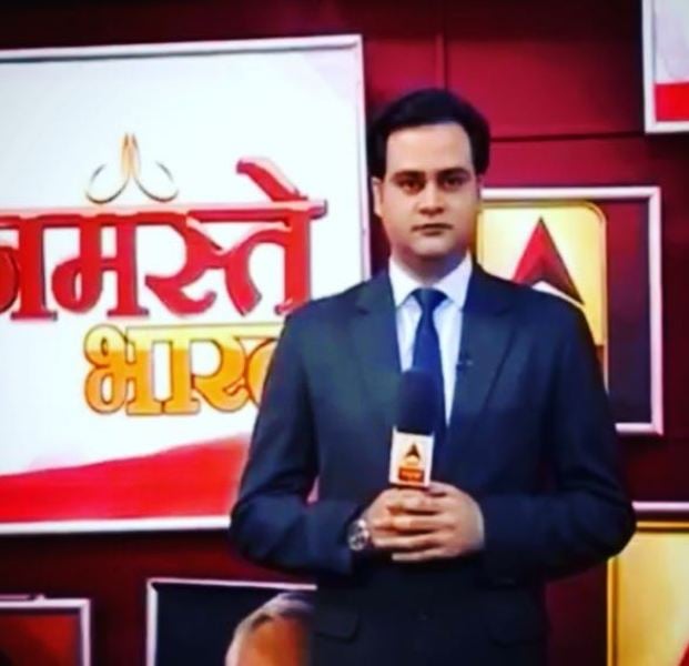 Adarsh Jha in a still from the Namaste Bharat talk show
