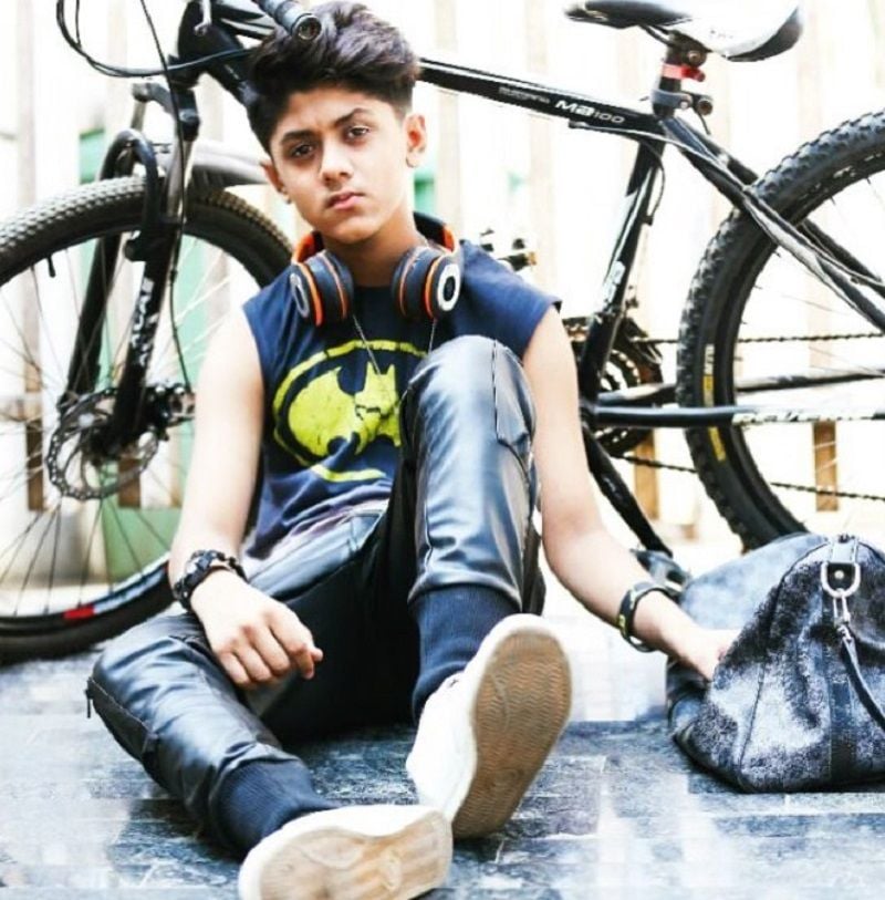 Addy Jain as a teenager